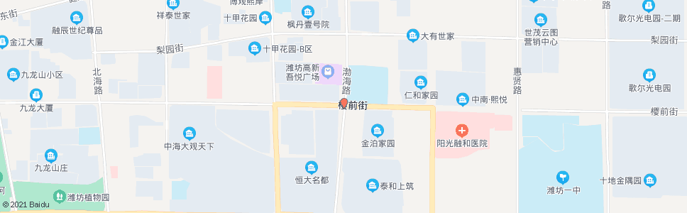 潍坊潍县中路樱前街路口_公交站地图_潍坊公交_妙搜公交查询2024