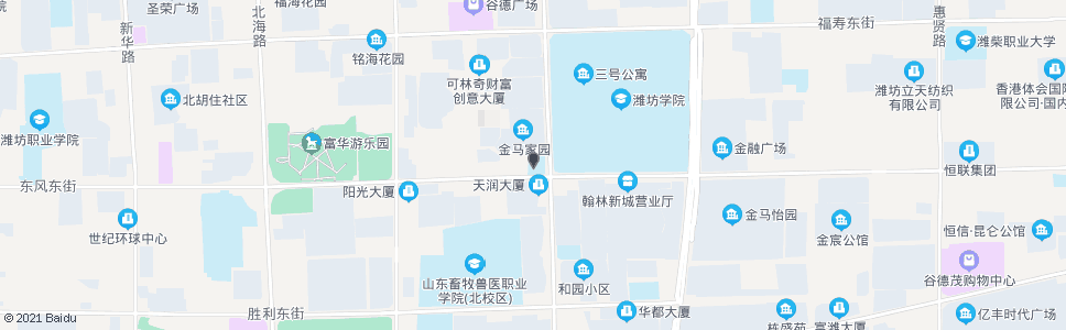 潍坊市团校(北海路口)_公交站地图_潍坊公交_妙搜公交查询2025