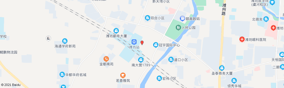 潍坊火车站(潍坊公路客运总站)_公交站地图_潍坊公交_妙搜公交查询2024