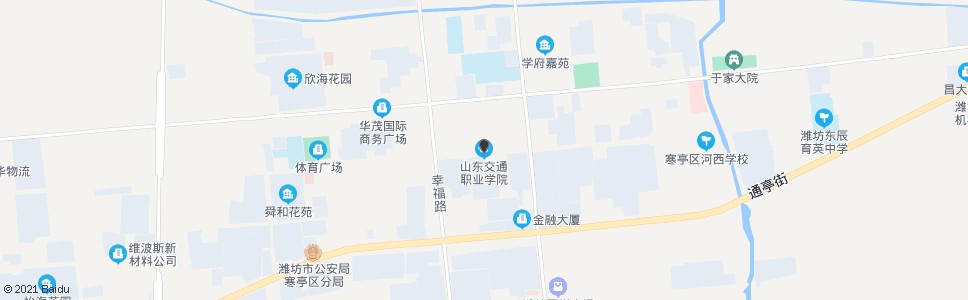 潍坊山东交通职业学院_公交站地图_潍坊公交_妙搜公交查询2024