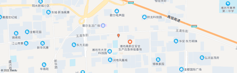 潍坊歌尔一期公寓_公交站地图_潍坊公交_妙搜公交查询2024