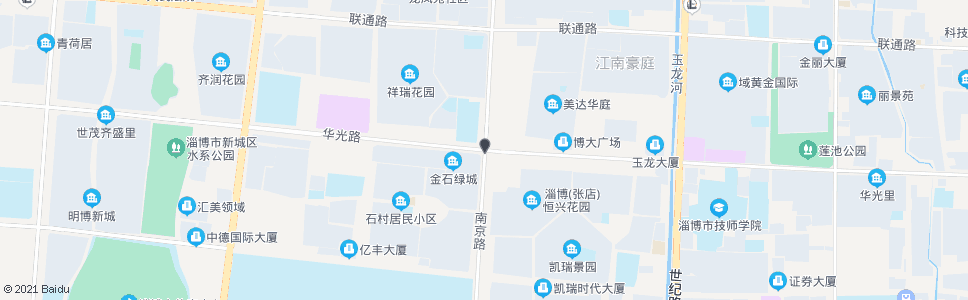 淄博华光路南京路路口_公交站地图_淄博公交_妙搜公交查询2024