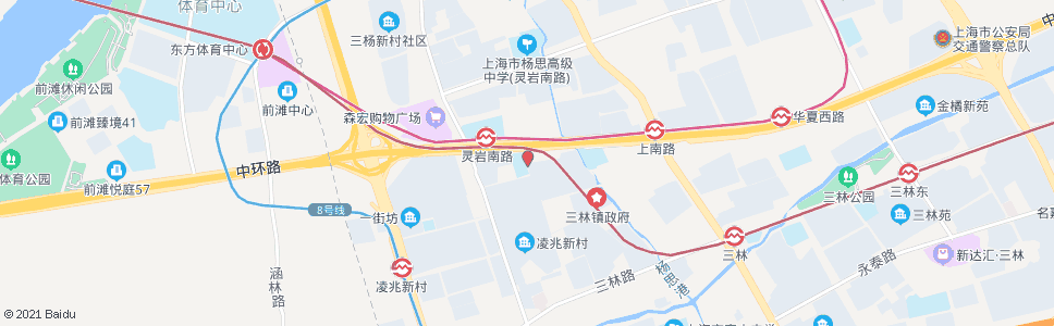 上海灵岩南路上浦路_公交站地图_上海公交_妙搜公交查询2024