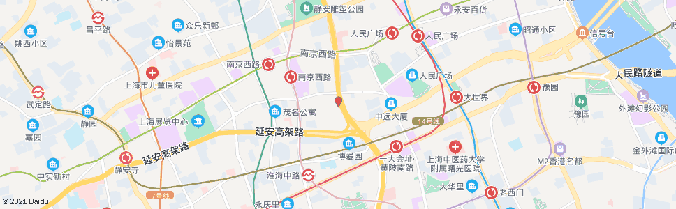 上海成都北路威海路_公交站地图_上海公交_妙搜公交查询2024