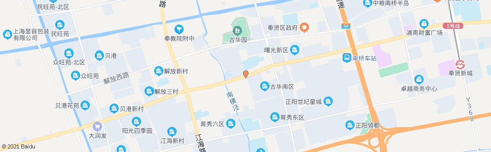 上海南奉公路古华路_公交站地图_上海公交_妙搜公交查询2024