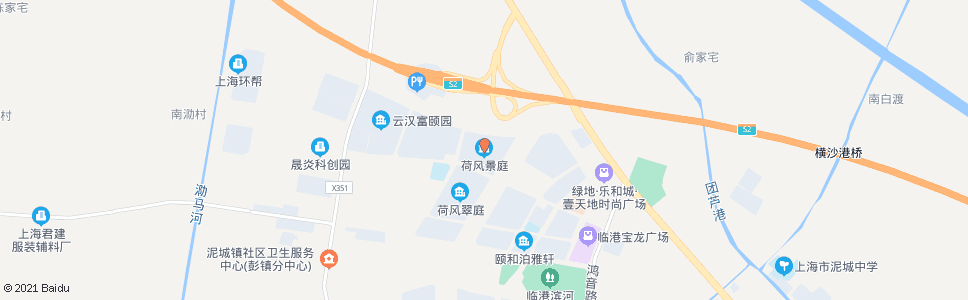 上海荷风景庭_公交站地图_上海公交_妙搜公交查询2025