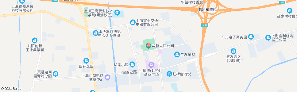 上海华新公园_公交站地图_上海公交_妙搜公交查询2024