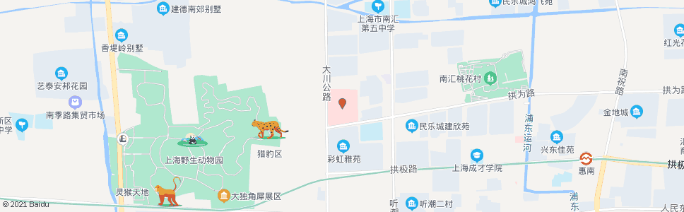 上海南汇中心医院(大川公路拱乐路)_公交站地图_上海公交_妙搜公交查询2024