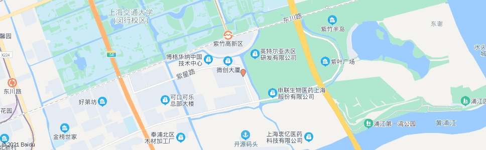 上海紫竹信息数码港_公交站地图_上海公交_妙搜公交查询2024