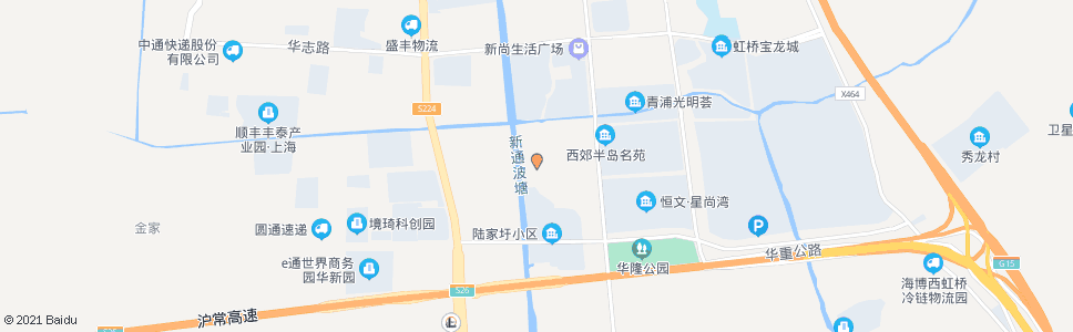 上海华新(新凤北路陆家圩路)_公交站地图_上海公交_妙搜公交查询2024