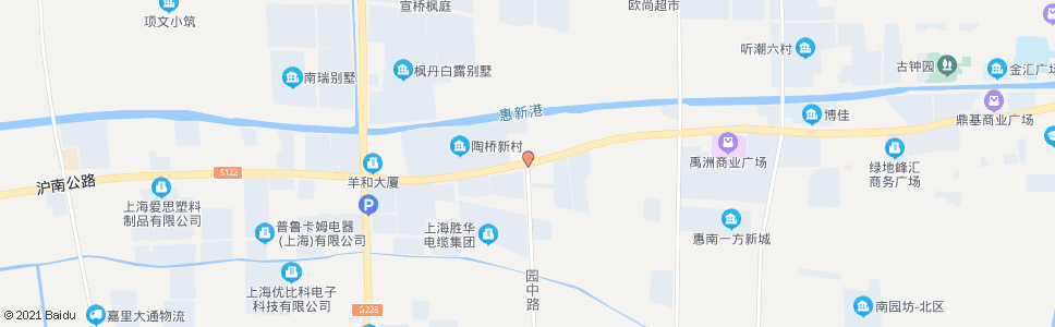 上海园中路沪南公路_公交站地图_上海公交_妙搜公交查询2024