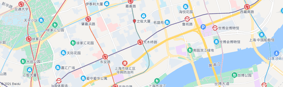 上海斜土路大木桥路_公交站地图_上海公交_妙搜公交查询2024