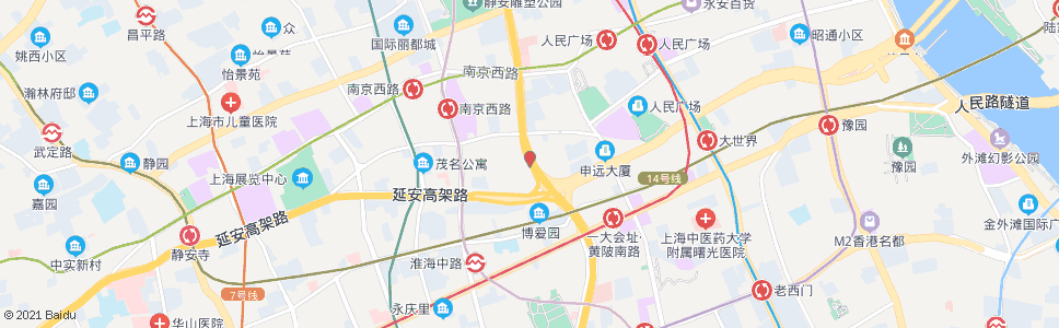 上海成都北路_公交站地图_上海公交_妙搜公交查询2024