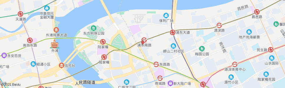 上海东方医院(浦东南路浦东大道)_公交站地图_上海公交_妙搜公交查询2024