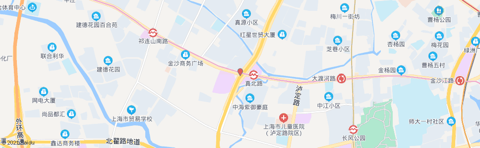 上海真北路金沙江路(招呼站)_公交站地图_上海公交_妙搜公交查询2024