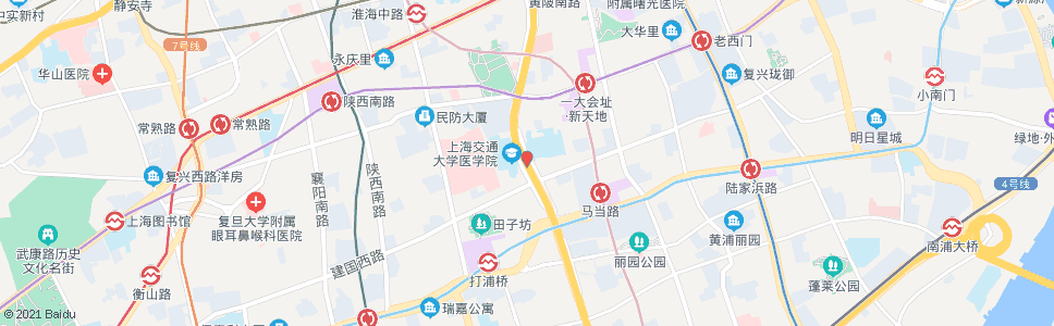 上海重庆南路建国中路_公交站地图_上海公交_妙搜公交查询2024