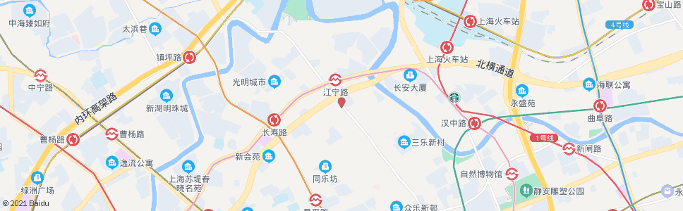 上海江宁路安远路_公交站地图_上海公交_妙搜公交查询2024
