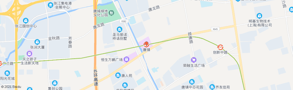 上海唐镇站_公交站地图_上海公交_妙搜公交查询2024