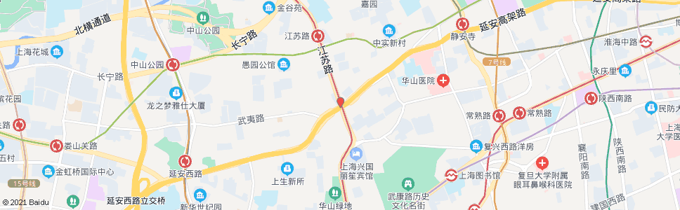 上海延安西路江苏路(招呼站)_公交站地图_上海公交_妙搜公交查询2024