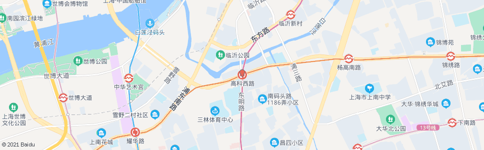 上海高科西路站_公交站地图_上海公交_妙搜公交查询2024