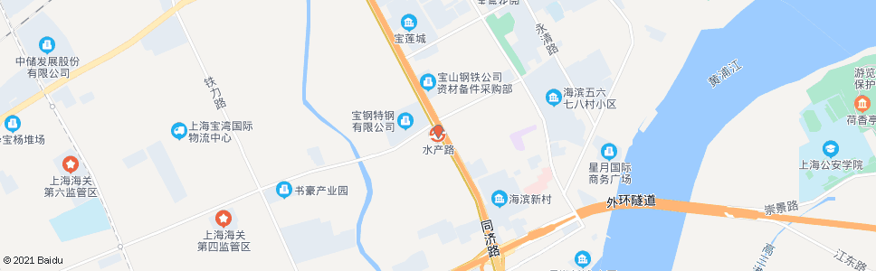 上海蕰川路水产路_公交站地图_上海公交_妙搜公交查询2024