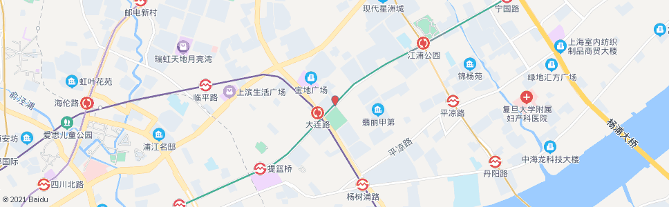 上海荆州路长阳路_公交站地图_上海公交_妙搜公交查询2024