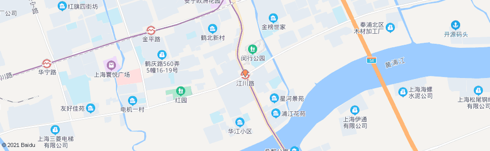 上海沪闵路江川路_公交站地图_上海公交_妙搜公交查询2024