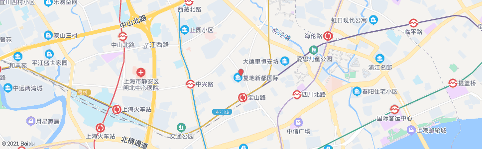 上海鸿兴路宝山路_公交站地图_上海公交_妙搜公交查询2024