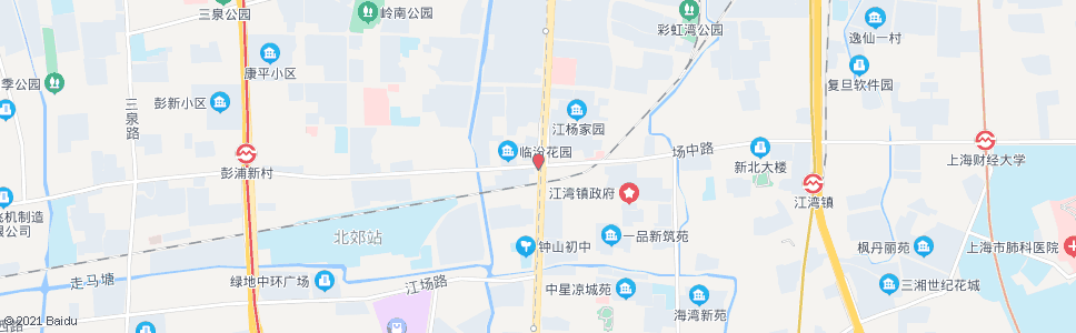 上海场中路江杨南路_公交站地图_上海公交_妙搜公交查询2024