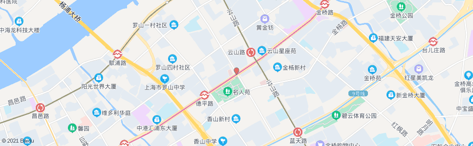 上海居家桥路张杨路_公交站地图_上海公交_妙搜公交查询2025