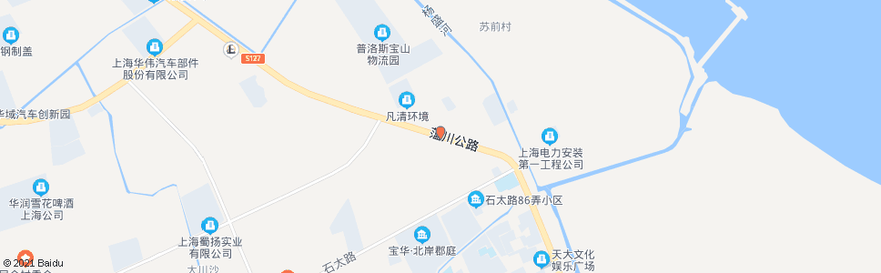 上海新川沙路蕰川公路(招呼站)_公交站地图_上海公交_妙搜公交查询2025