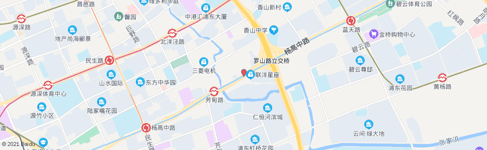 上海杨高中路崮山路_公交站地图_上海公交_妙搜公交查询2025