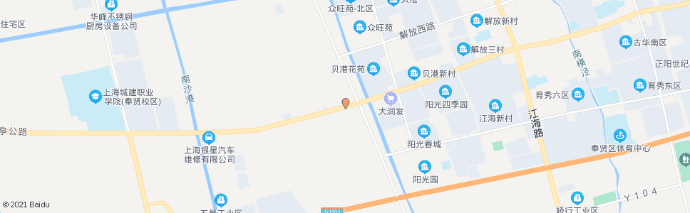 上海南亭公路营房路(招呼站)_公交站地图_上海公交_妙搜公交查询2025