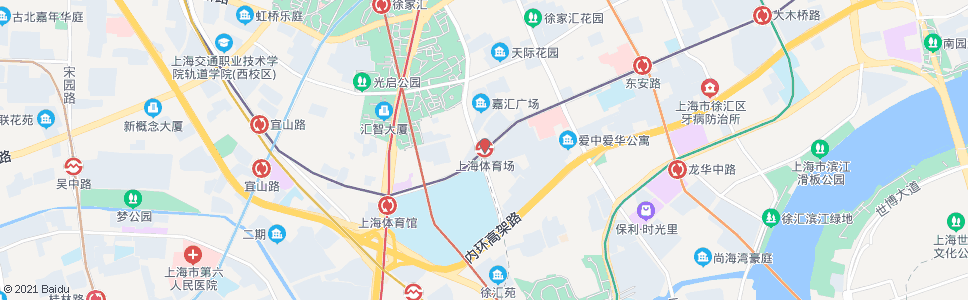 上海上海体育场(下客站)_公交站地图_上海公交_妙搜公交查询2024