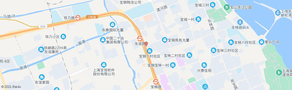 上海友谊路同济路_公交站地图_上海公交_妙搜公交查询2024