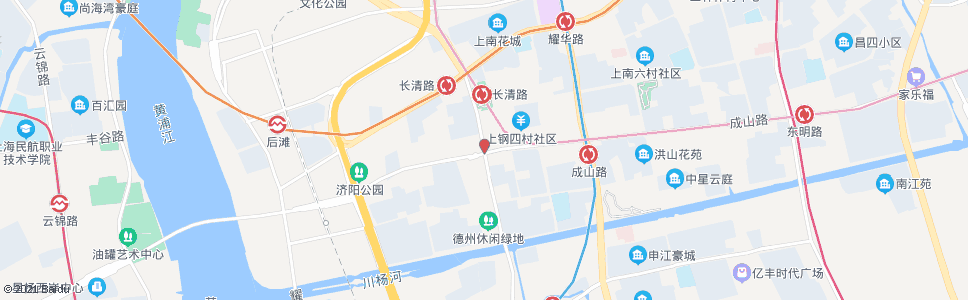 上海成山路长清路_公交站地图_上海公交_妙搜公交查询2024