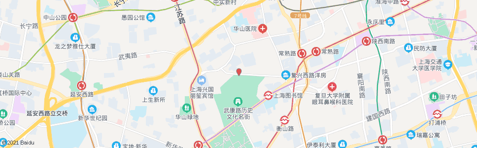 上海复兴西路华山路_公交站地图_上海公交_妙搜公交查询2024