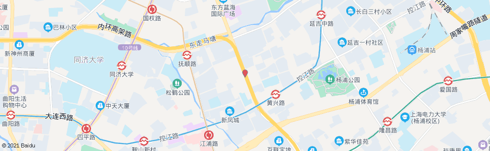 上海延吉中路黄兴路_公交站地图_上海公交_妙搜公交查询2025