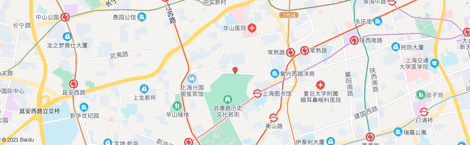 上海武康路复兴西路_公交站地图_上海公交_妙搜公交查询2024