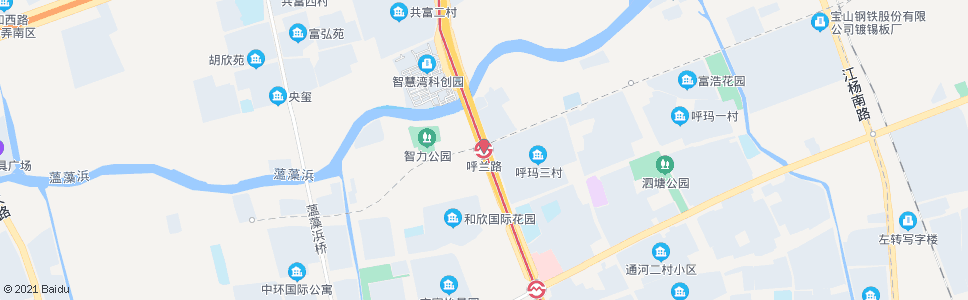 上海呼兰路站_公交站地图_上海公交_妙搜公交查询2024