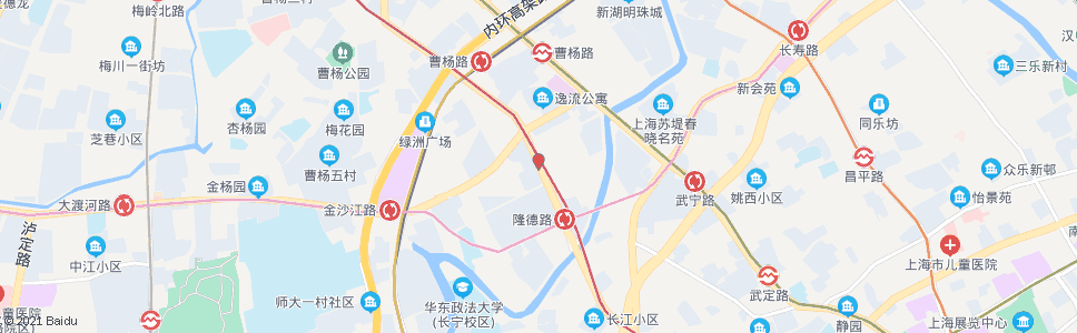 上海曹杨路谈家渡路_公交站地图_上海公交_妙搜公交查询2024