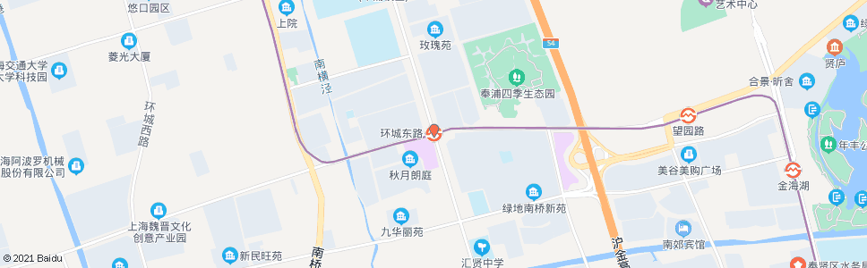 上海南奉公路环城东路_公交站地图_上海公交_妙搜公交查询2024