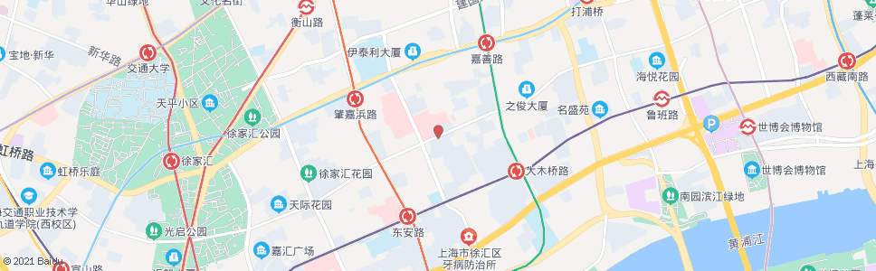 上海斜土路枫林路_公交站地图_上海公交_妙搜公交查询2024