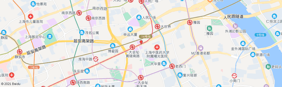 上海淮海中路嵩山路(招呼站)_公交站地图_上海公交_妙搜公交查询2024