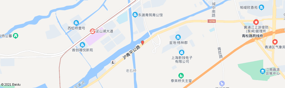 上海沪青平公路第十牧场_公交站地图_上海公交_妙搜公交查询2024