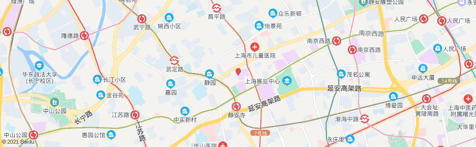 上海胶州路愚园路_公交站地图_上海公交_妙搜公交查询2024