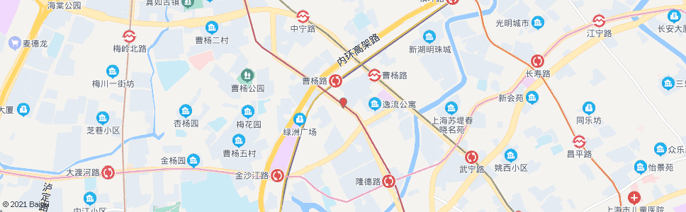 上海曹杨路白玉路_公交站地图_上海公交_妙搜公交查询2024