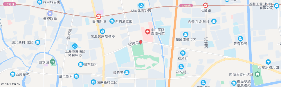 上海华青南路公园东路(崧泽广场)_公交站地图_上海公交_妙搜公交查询2024