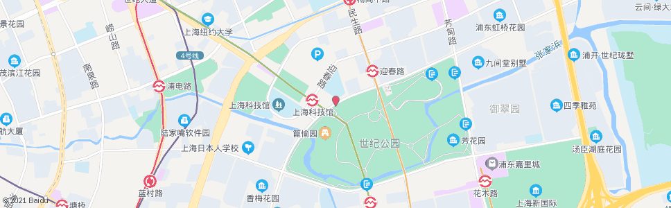 上海锦绣路世纪大道(上海科技馆)_公交站地图_上海公交_妙搜公交查询2024