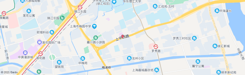 上海上中西路天等路_公交站地图_上海公交_妙搜公交查询2024